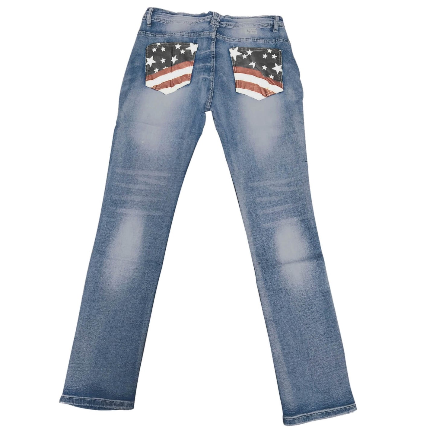 Dame bootcut jeans med flag-detaljer – Madison