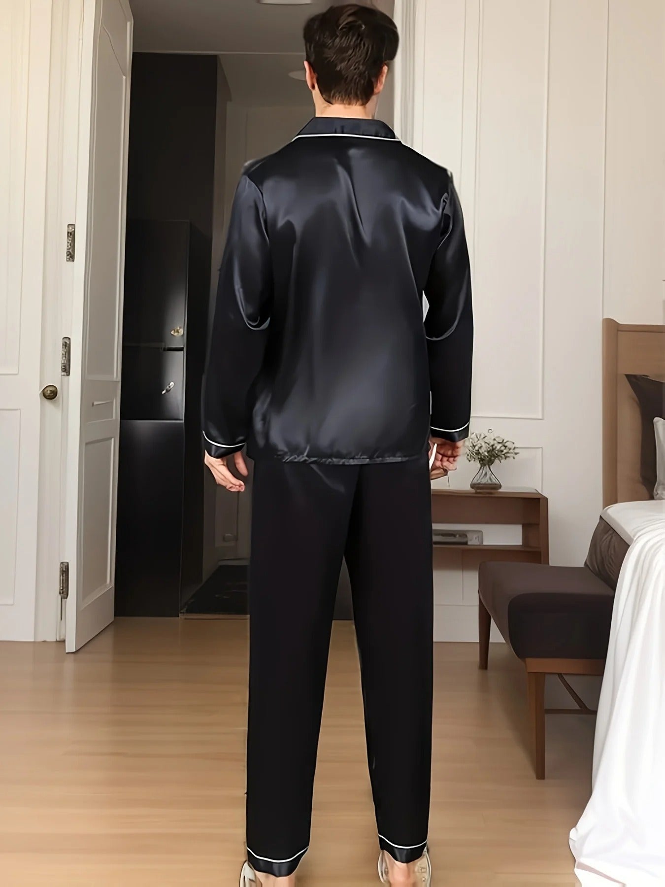 Herrenpyjamas i satin – Adrian