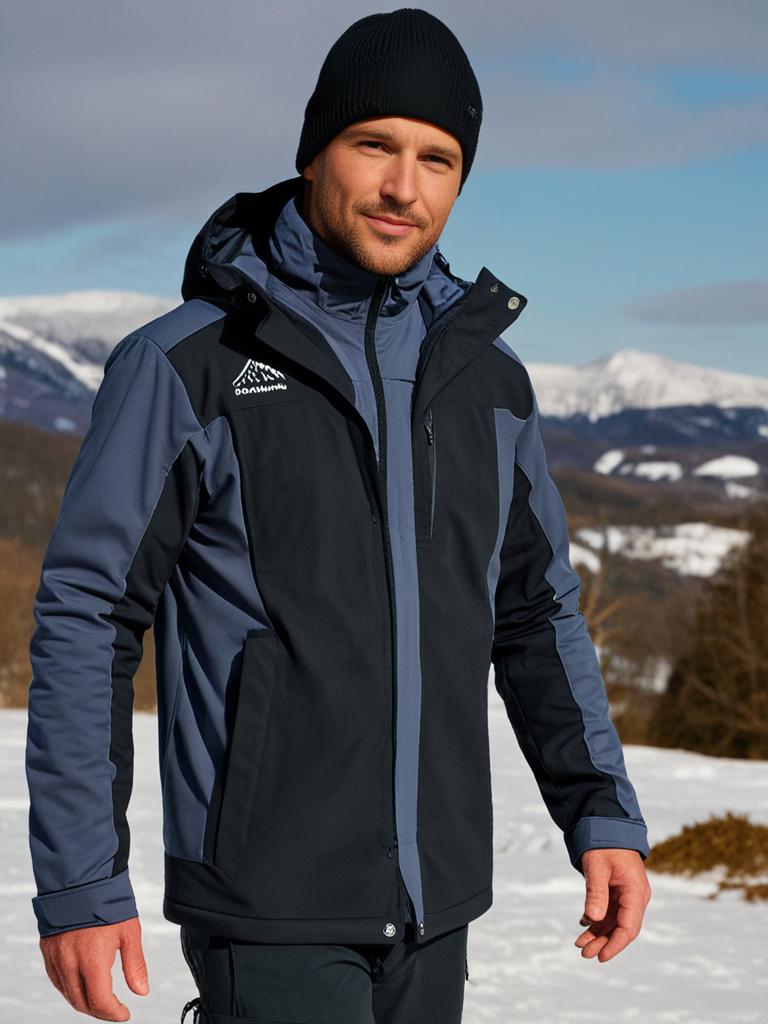 Herren-vinter-outdoorjakke med hætte – Roderik