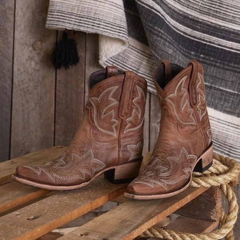 Broderede cowboystøvler i læder – Dakota efterårsudgave