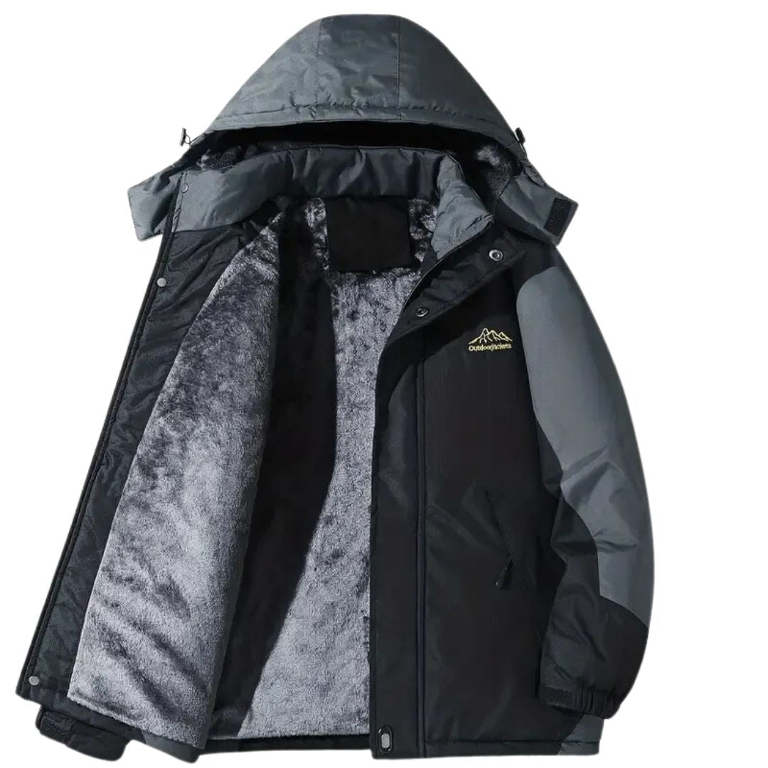 Herren-vinter-outdoorjakke med hætte – Roderik