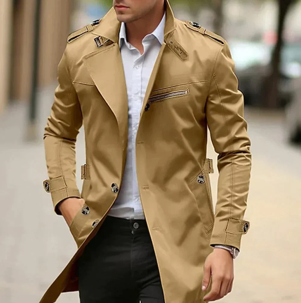 Efterårsklassisk herre-trenchcoat – Fabrizio