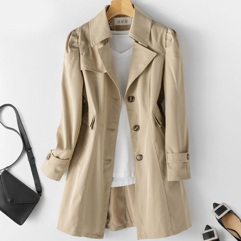 Trendy dame trenchcoat til efteråret – Carenza