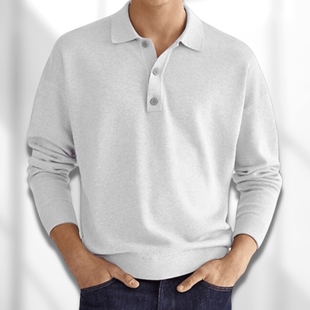 Efterårsmæssig Modern Fit Langærmet Herre Polo – Lennard