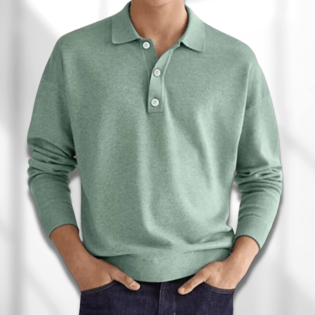 Efterårsmæssig Modern Fit Langærmet Herre Polo – Lennard