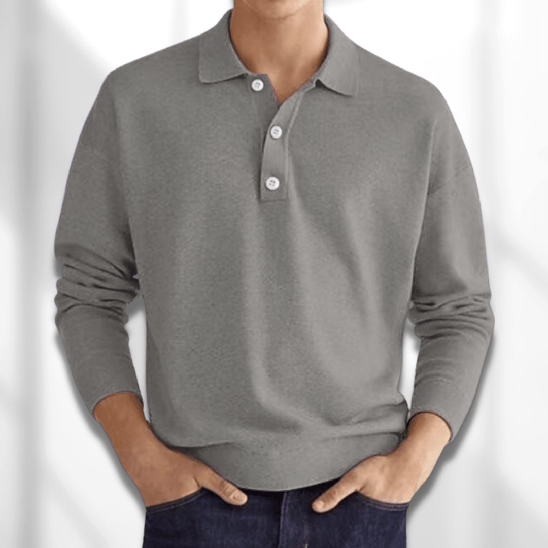 Efterårsmæssig Modern Fit Langærmet Herre Polo – Lennard