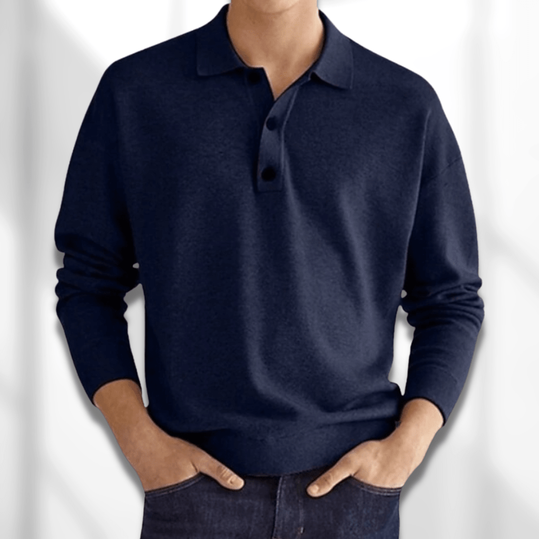 Efterårsmæssig Modern Fit Langærmet Herre Polo – Lennard