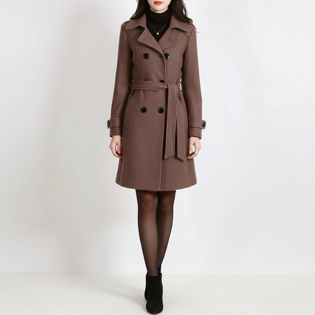 Damenmantel Mit Gürtel - Isabella