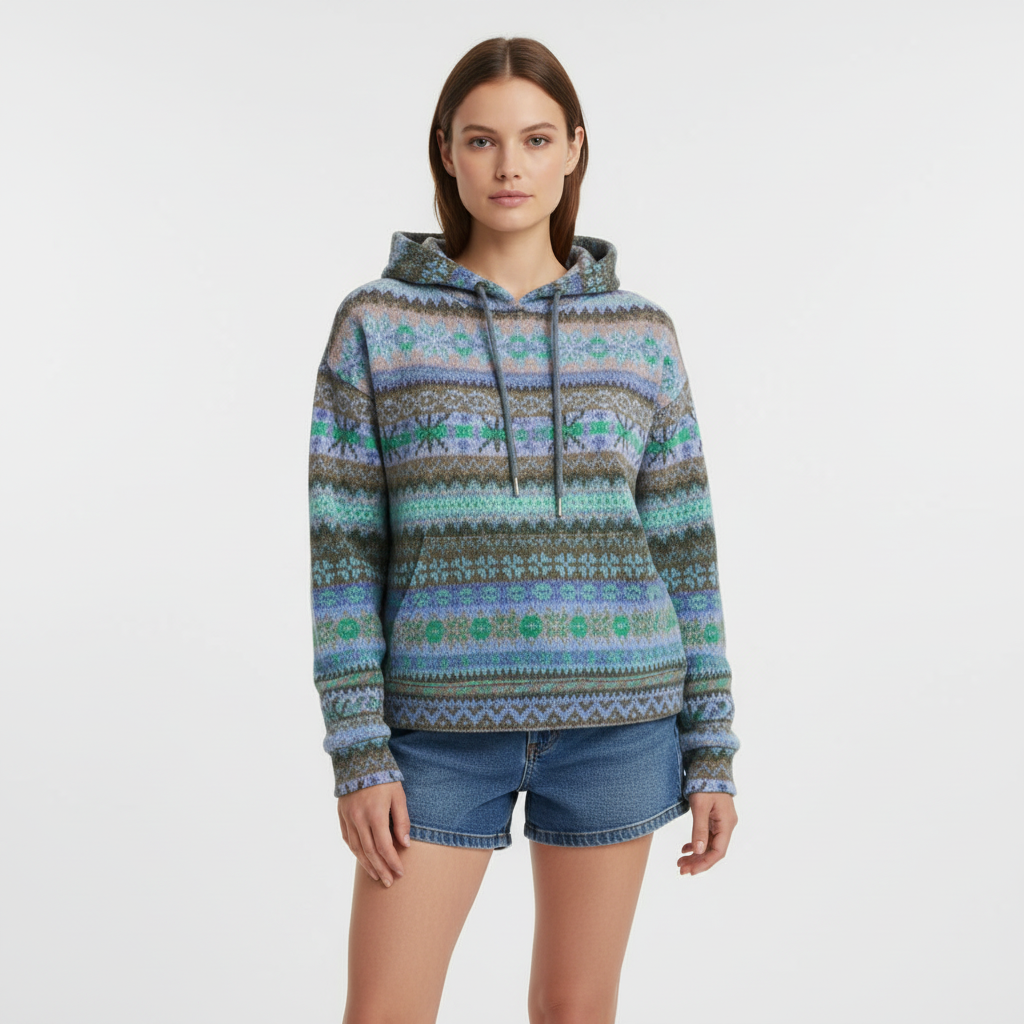 Gemusterter Damen Hoodie - Claudia