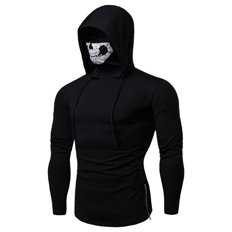 Herren-Hoodie med integreret skull-maske – efterårsudgave ShadowX