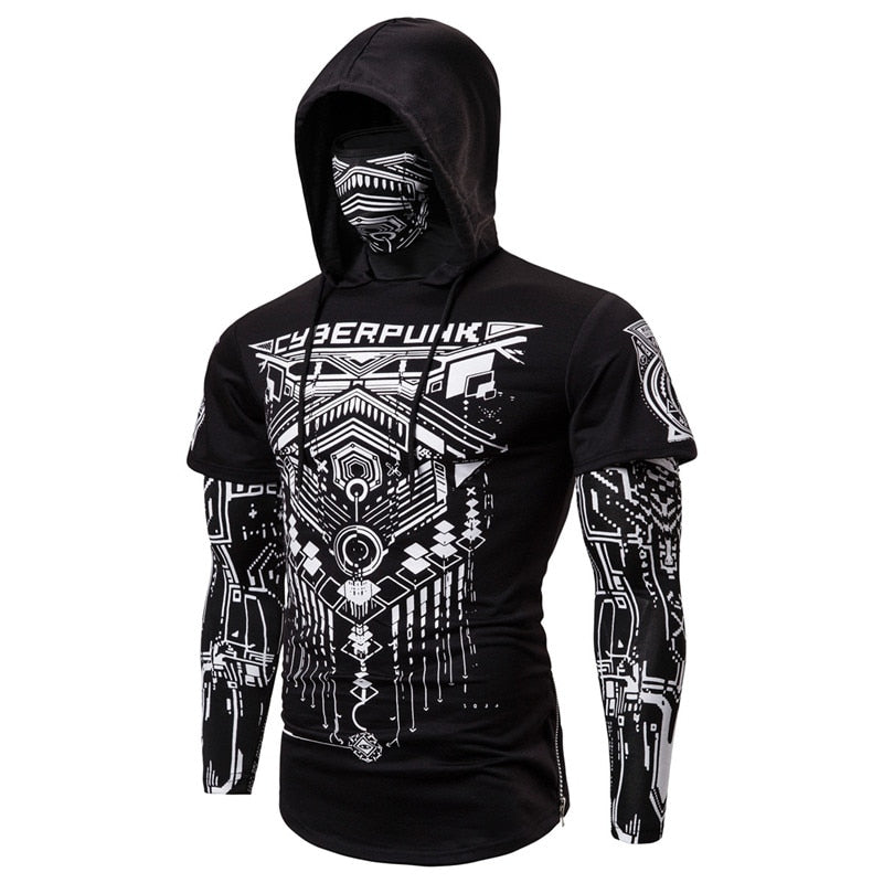 Herren-Hoodie med integreret skull-maske – efterårsudgave ShadowX