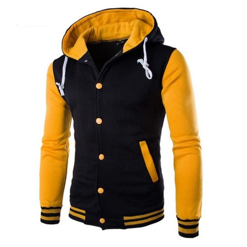 Herren baseball hoodie i varsity stil – efterårsudgave Kevin