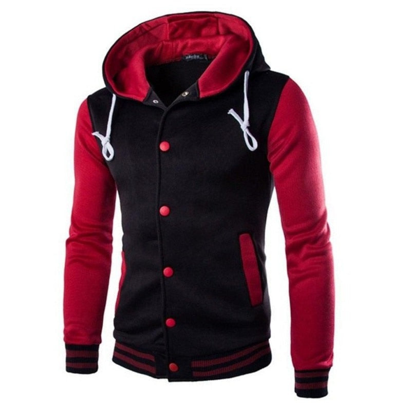 Herren baseball hoodie i varsity stil – efterårsudgave Kevin