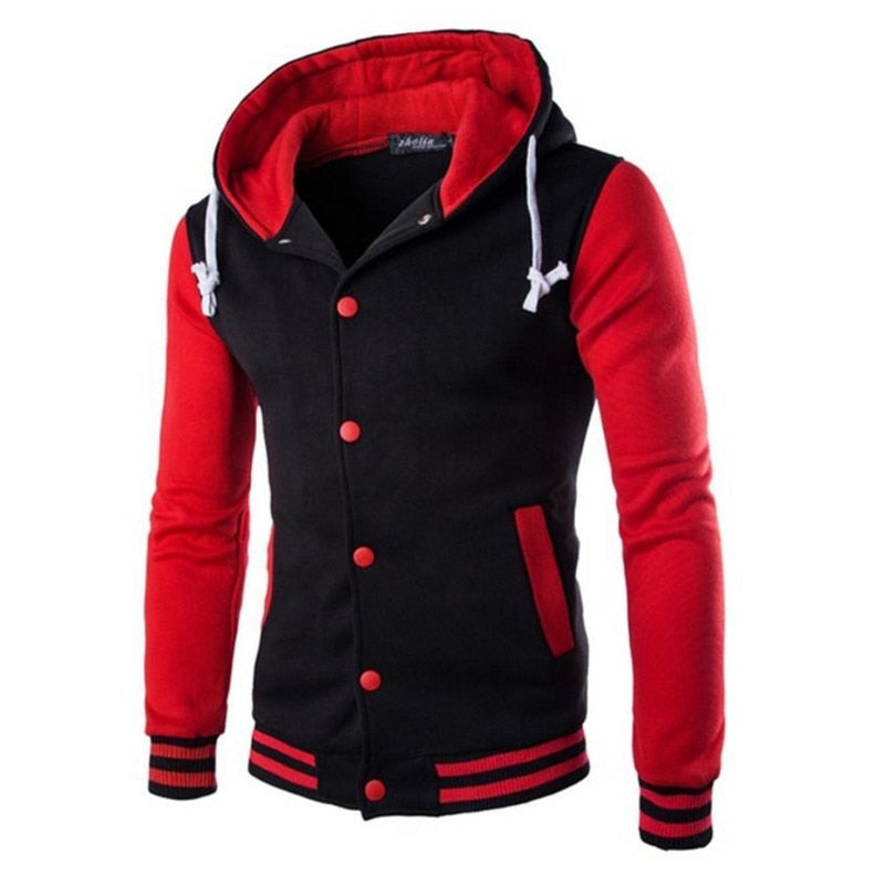 Herren baseball hoodie i varsity stil – efterårsudgave Kevin