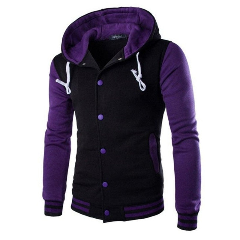 Herren baseball hoodie i varsity stil – efterårsudgave Kevin