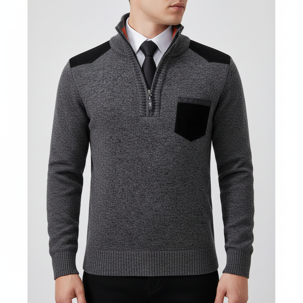 Kaschmirpullover Mit Reißverschluss - Emil