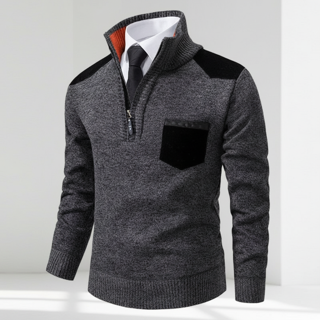 Kaschmirpullover Mit Reißverschluss - Emil