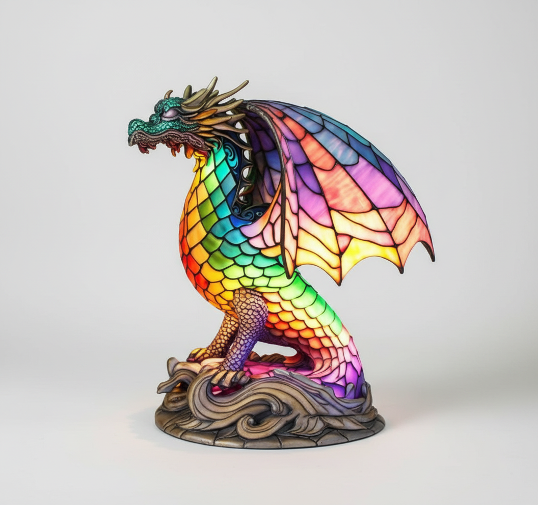 Kunstvolle Tischlampe - AnimalGlow