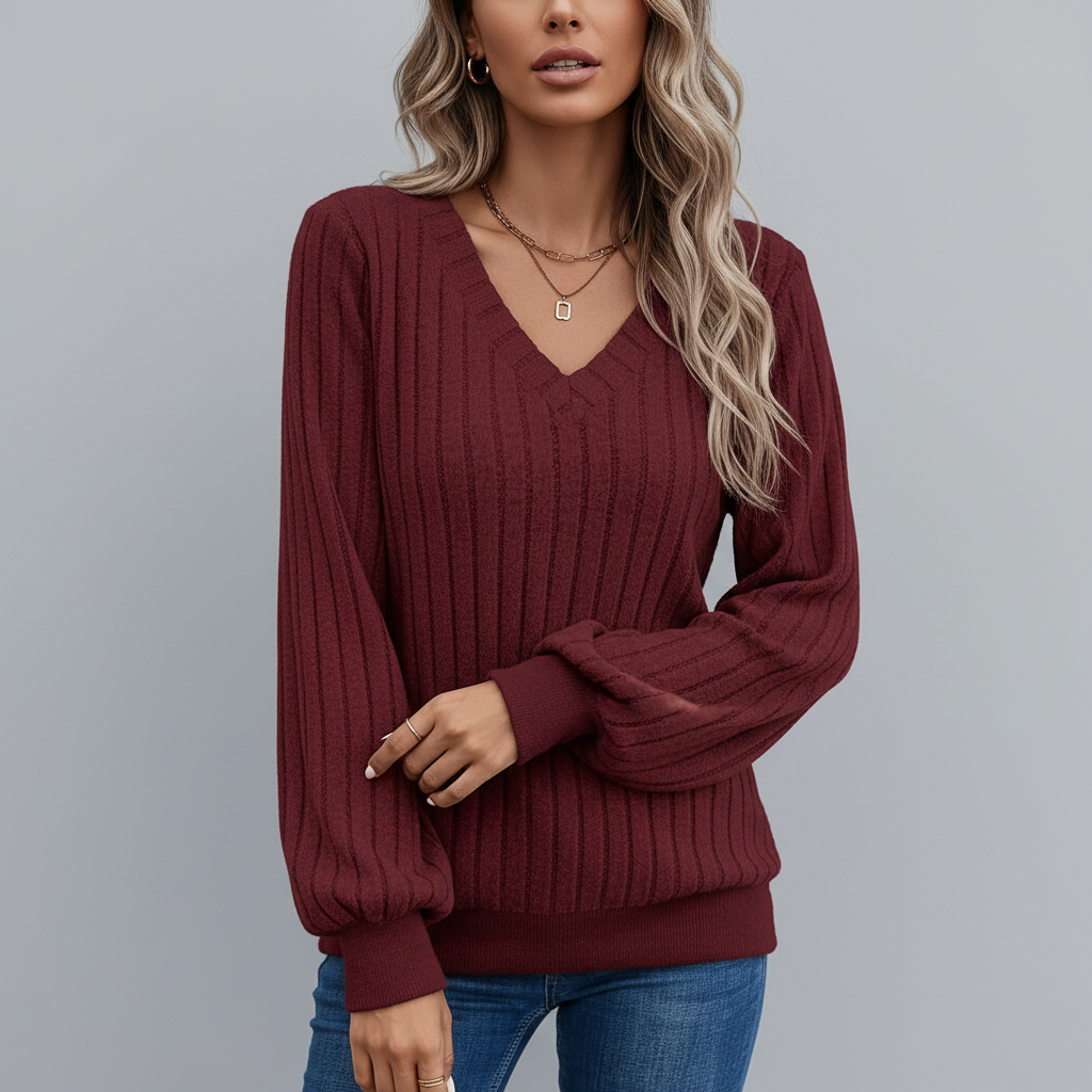 Langärmliger Strickpullover - Liane
