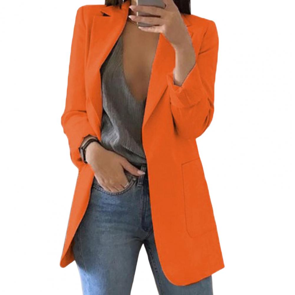 Efterårs dames blazer - Marita i græskarorange
