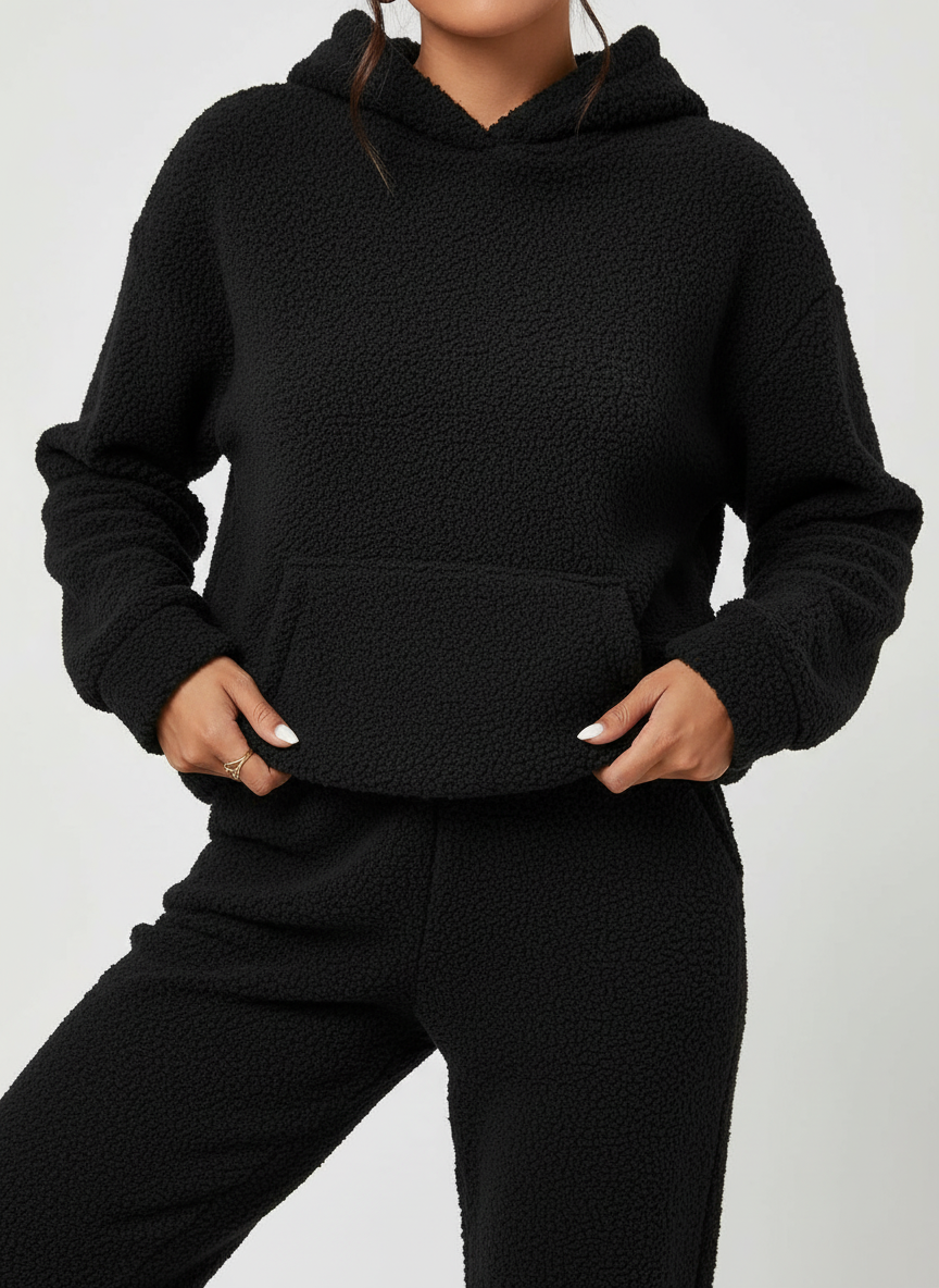 Langer Hoodie Mit Tasche - Saskia