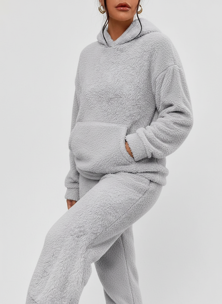 Langer Hoodie Mit Tasche - Saskia