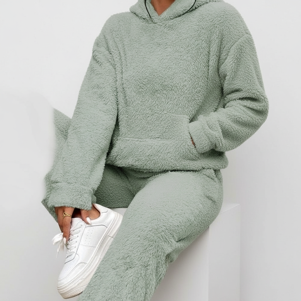 Langer Hoodie Mit Tasche - Saskia