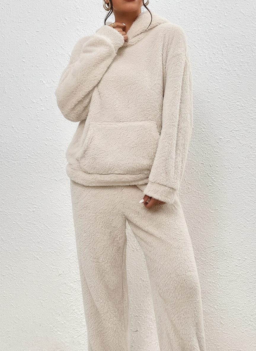 Langer Hoodie Mit Tasche - Saskia