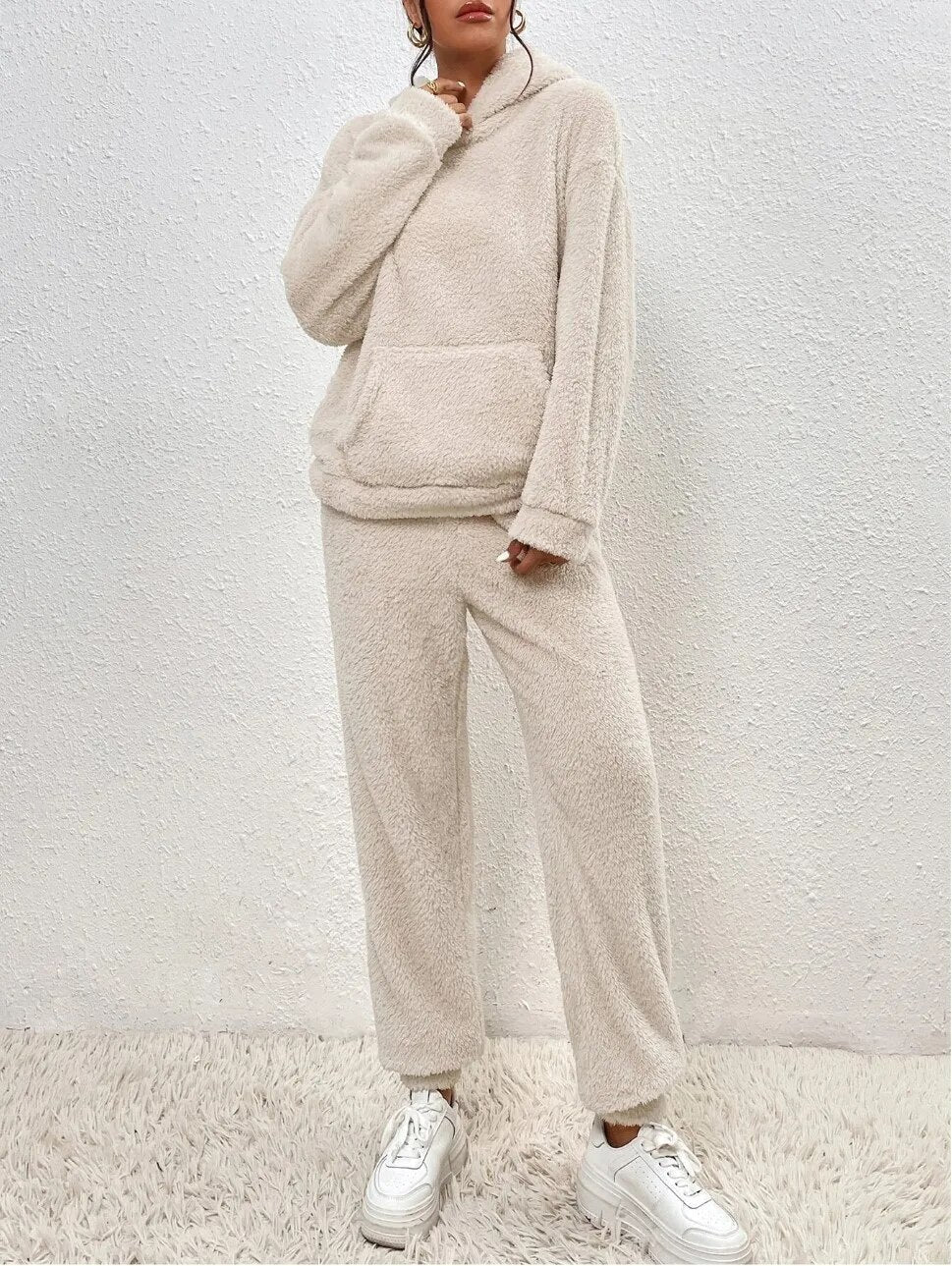 Langer Hoodie Mit Tasche - Saskia