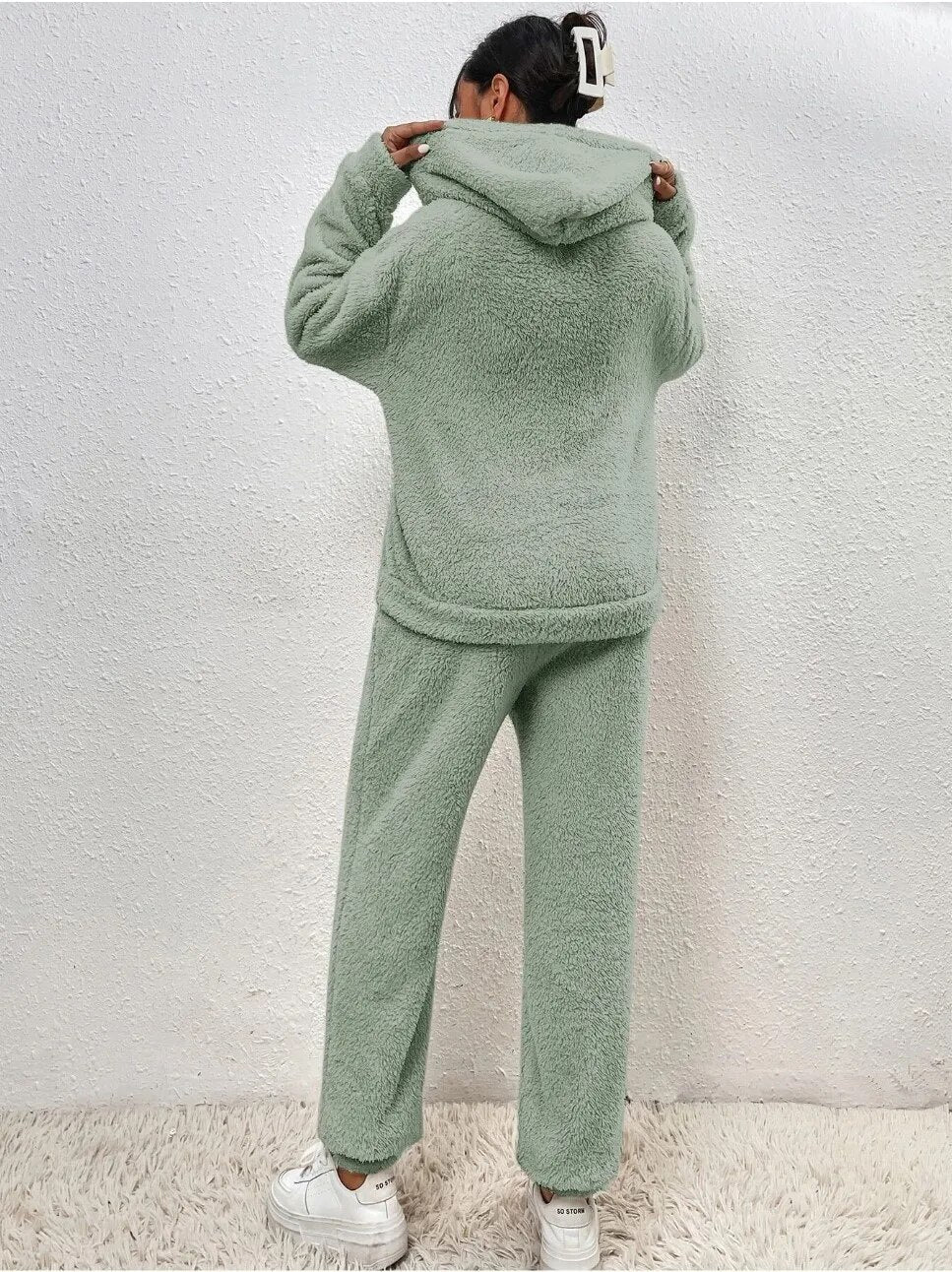 Langer Hoodie Mit Tasche - Saskia