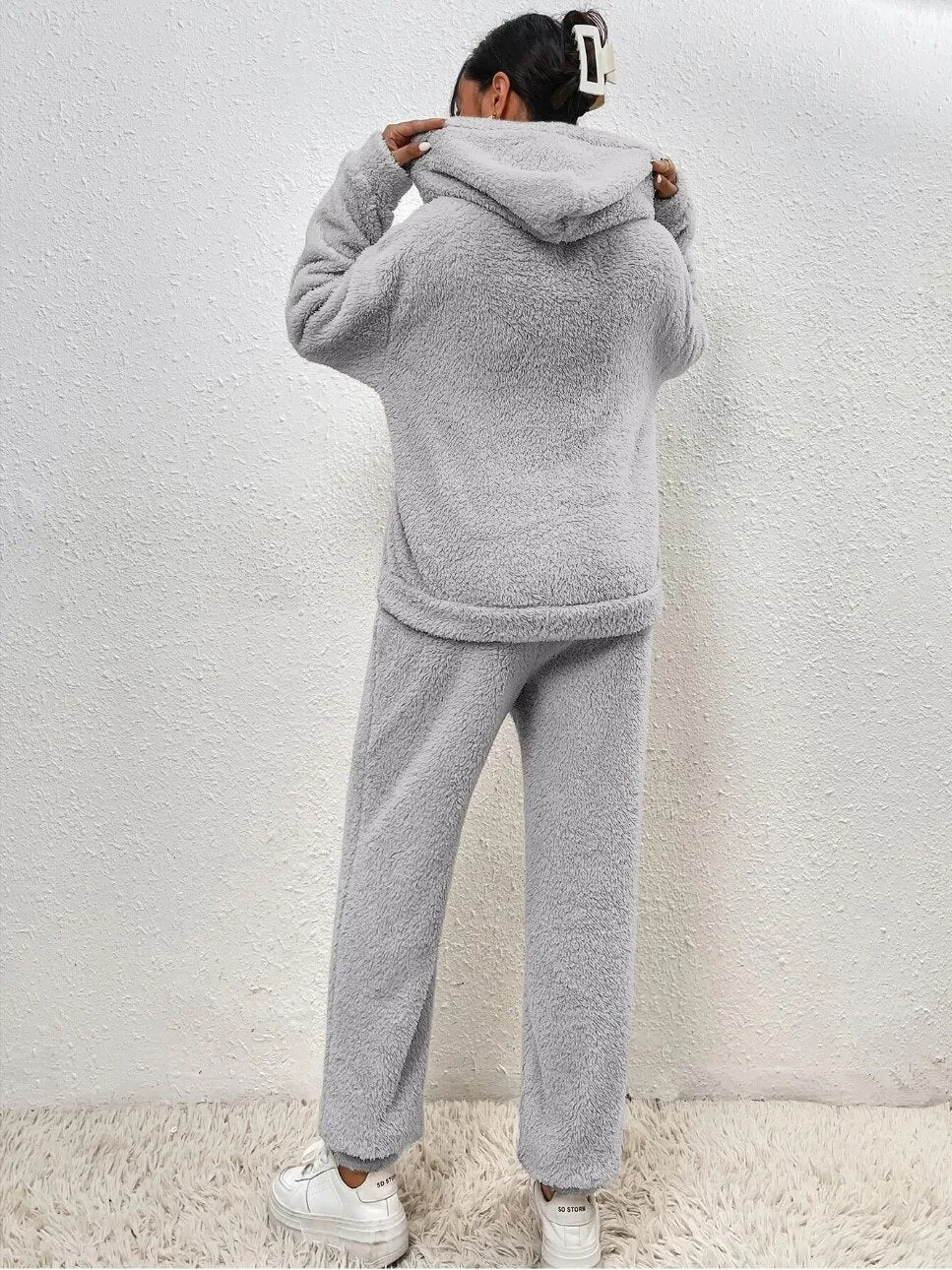 Langer Hoodie Mit Tasche - Saskia
