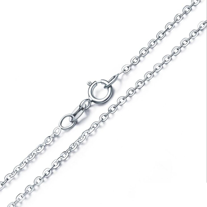 Silberne Halskette mit Karabinerverschluss, Edelstahl, modisches Schmuckstück für Damen und Herren.