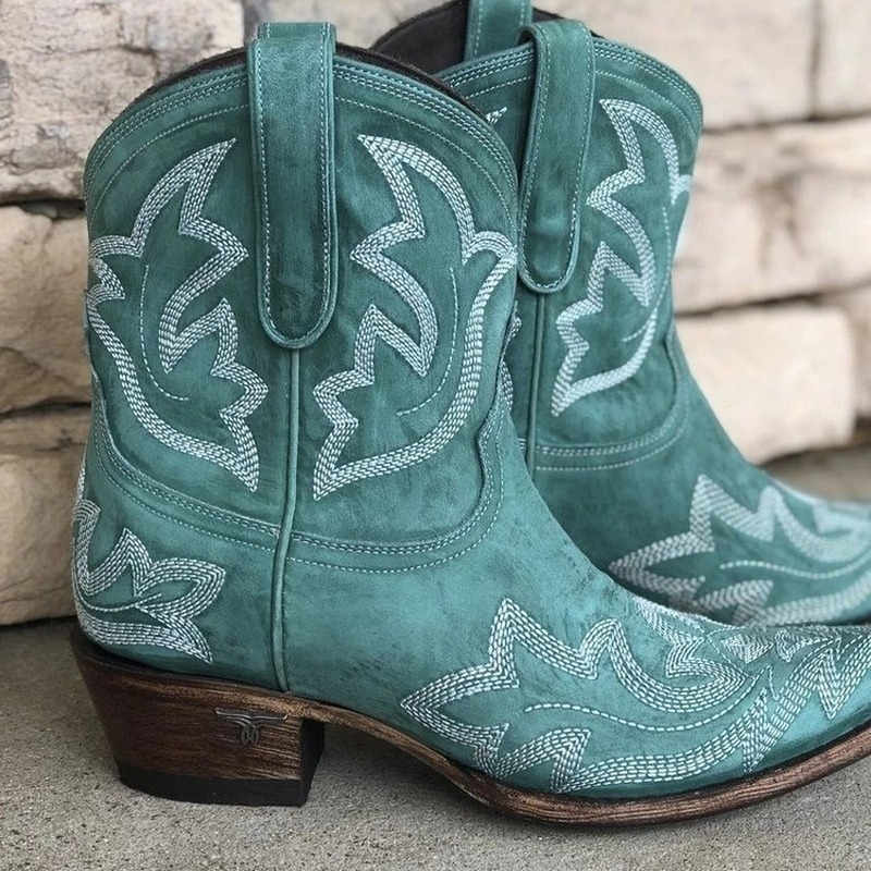 Broderede cowboystøvler i læder – Dakota efterårsudgave
