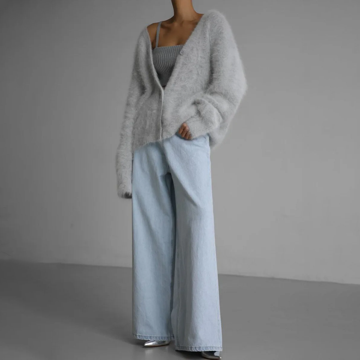 Dame cashmere strikjakke – Noelia efterårsmagi