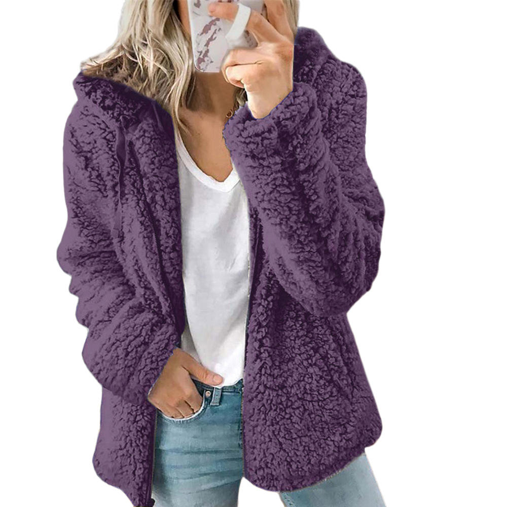 Dame Teddy-Fleece-vinterfrakke – Liora