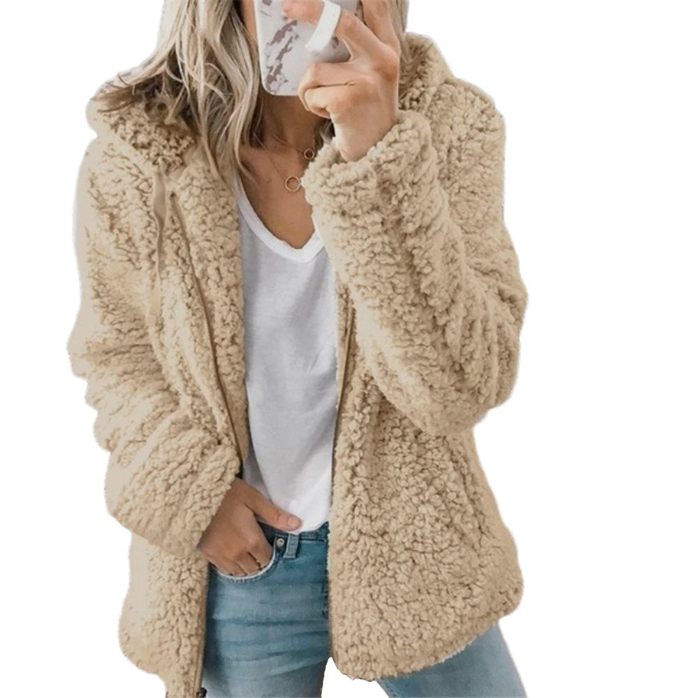 Dame Teddy-Fleece-vinterfrakke – Liora