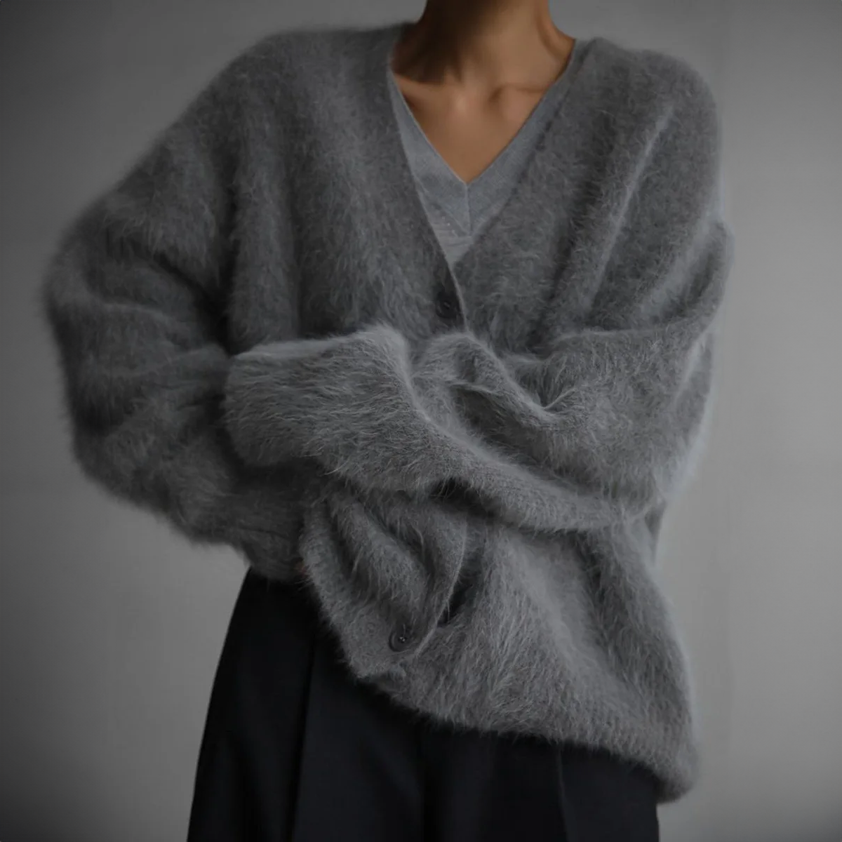 Dame cashmere strikjakke – Noelia efterårsmagi