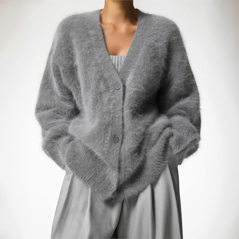 Dame cashmere strikjakke – Noelia efterårsmagi