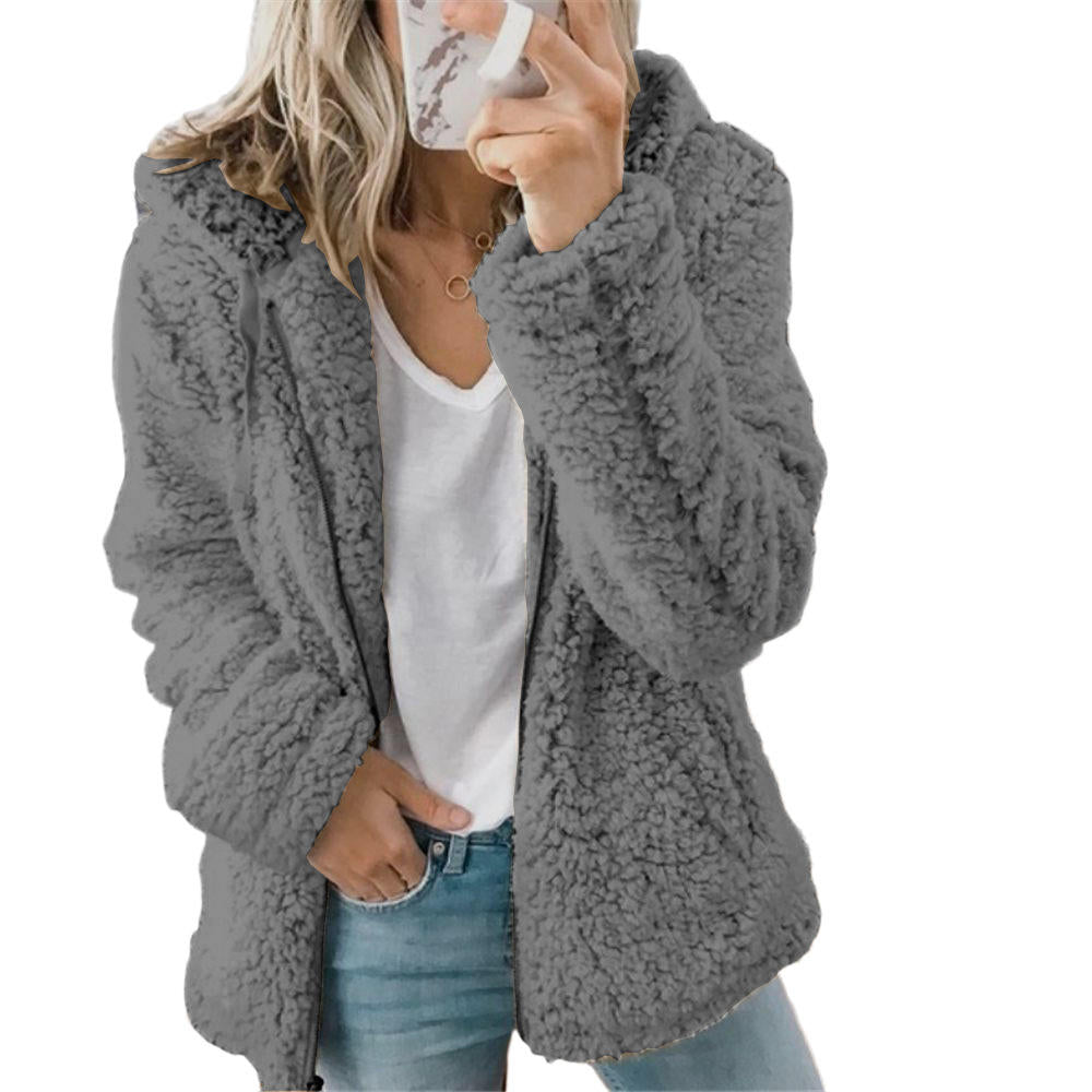 Dame Teddy-Fleece-vinterfrakke – Liora