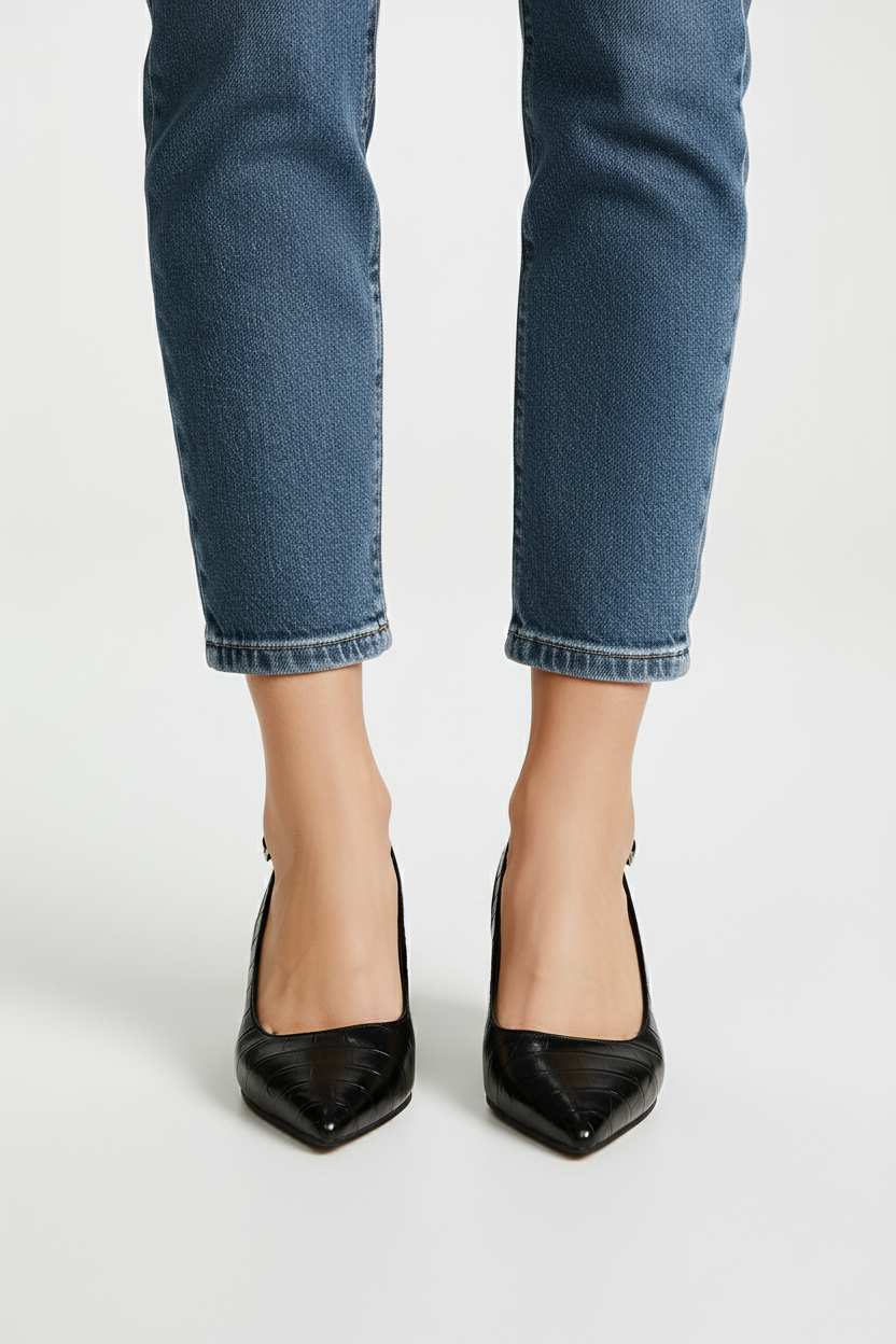 Slingback Pumps Mit Blockabsatz - Annika