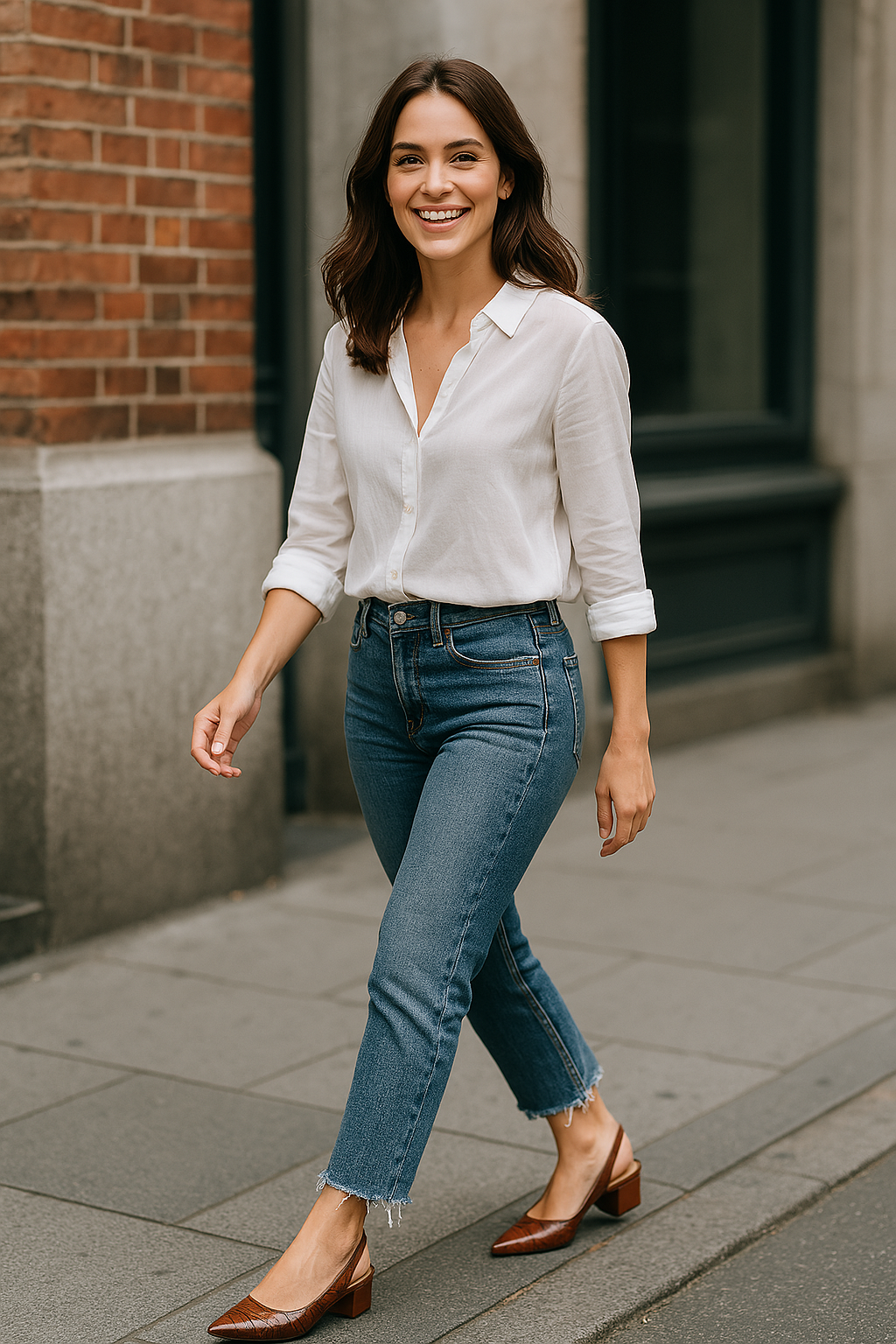 Slingback Pumps Mit Blockabsatz - Annika
