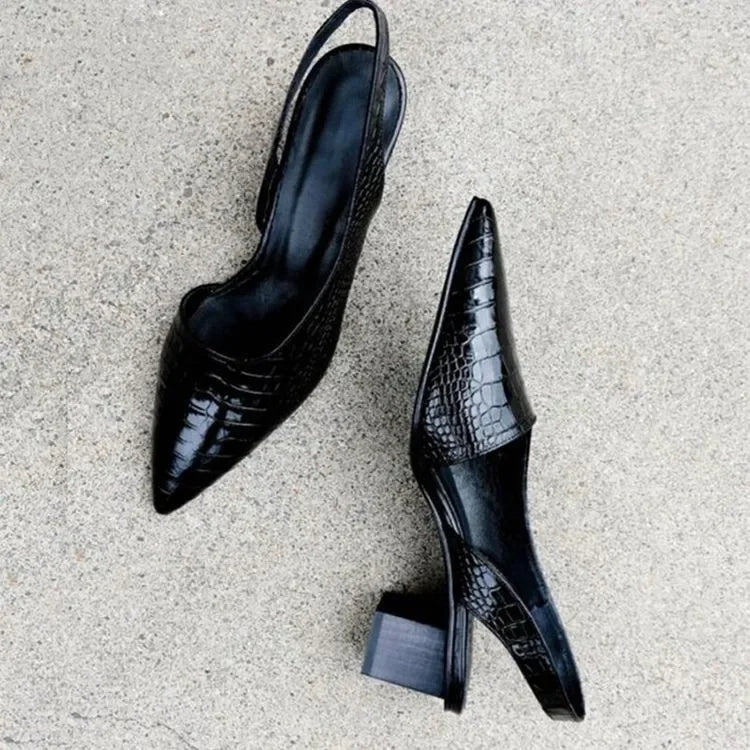 Slingback Pumps Mit Blockabsatz - Annika