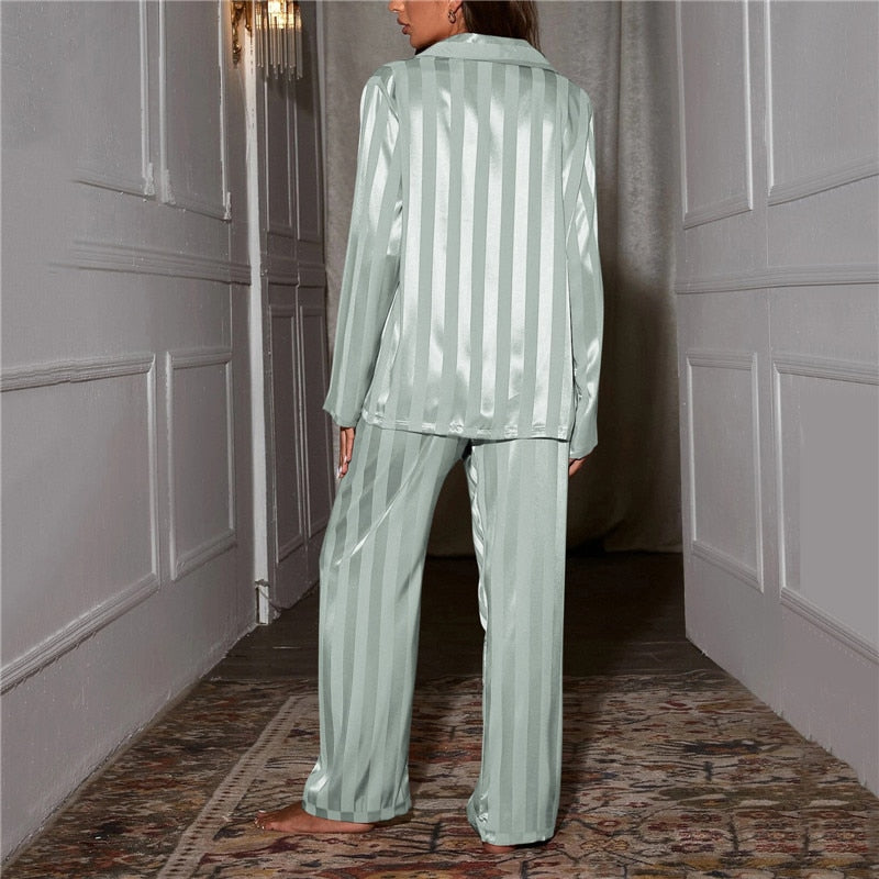 Blød damesatin-pyjama - Marisol