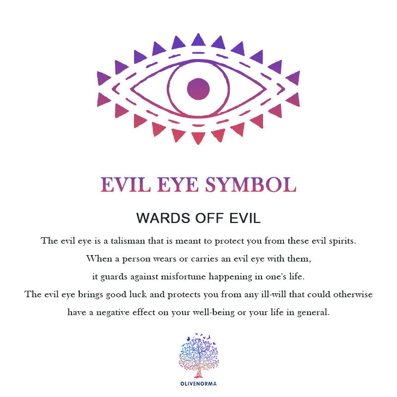 Böser Blick Symbol, Schutzamulett, violett, spirituell, Glücksbringer, Olivenorma.