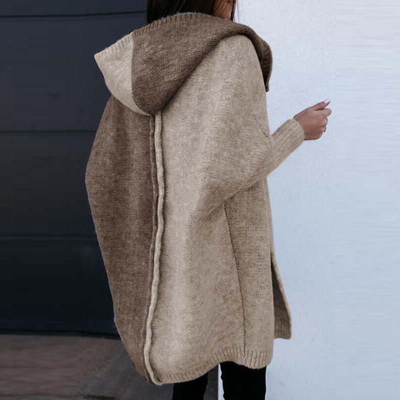 Dame strikjakke med patchwork-design – Efterårsmagi Amarelle