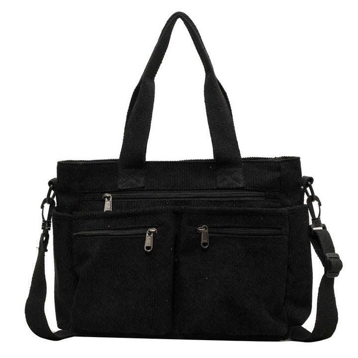 Trendy ribfløjl skuldertaske - VelvetVogue