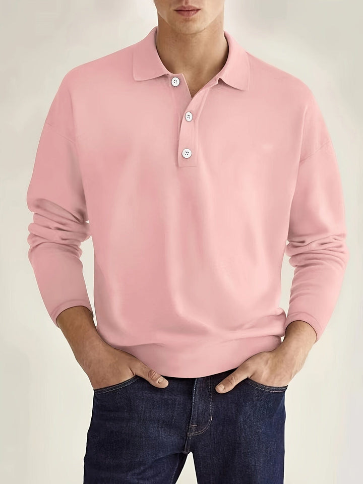 Herrenpolo med lange ærmer - Matthias