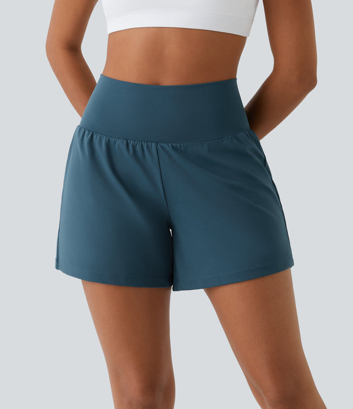 Åndbare & hurtigtørrende high-waist træningsshorts til damer – Mirabella