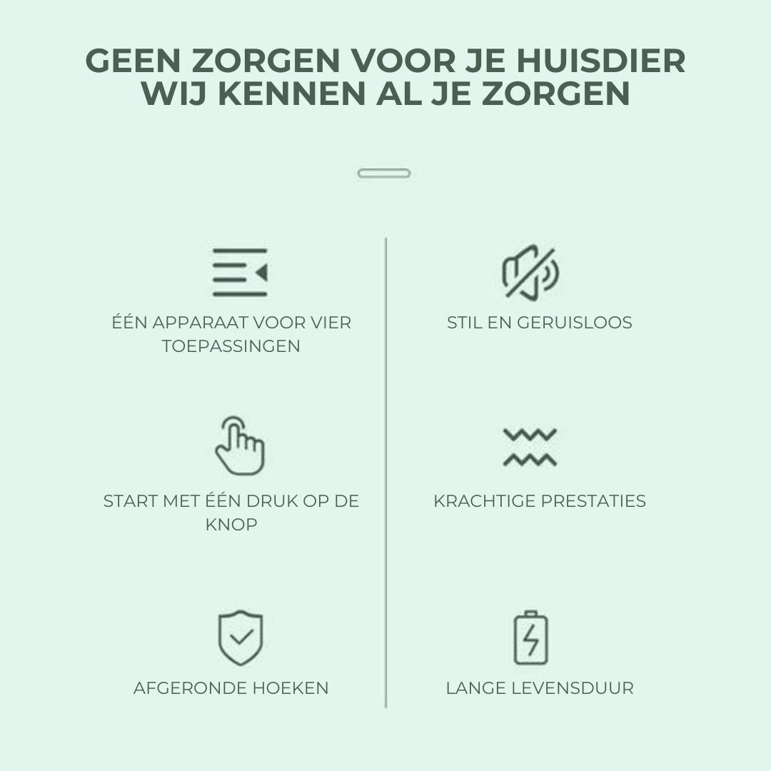 4-i-1 kæledyrstrimmer - TrimMaster Pro