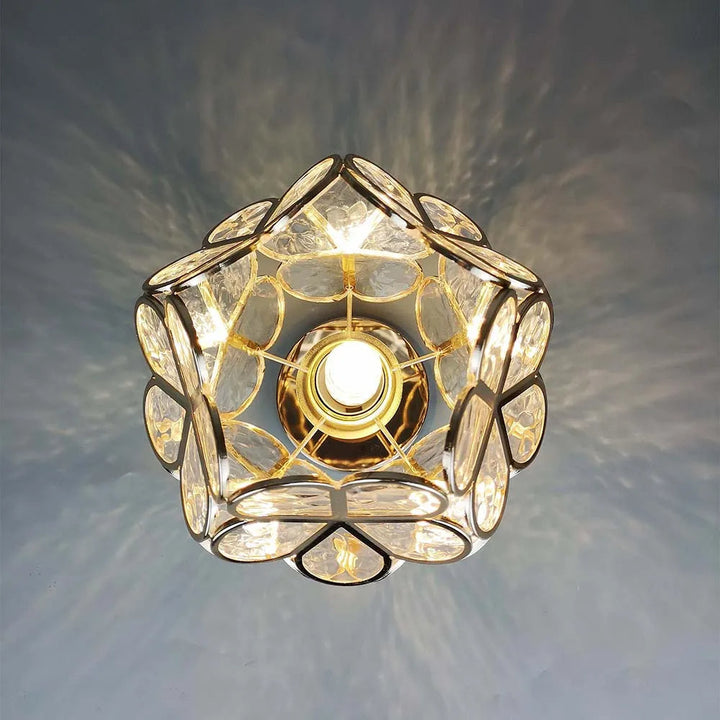 Loftlampe med glasblomster - FloraGlow